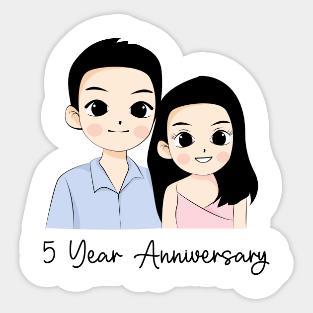 5 year anniversary Sticker by BINTSTUDIO